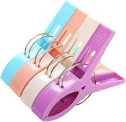 Wasknijpers Kunststof - Kledingknijpers Handdoekclips - Kleding Drogen - Winddicht Ontwerp - 8 stuks - Willekeurige Kleur — thumbnail 4
