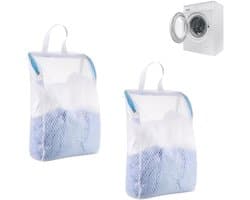 Set van 2 Herbruikbare Wasnetten met Handvatten voor Ondergoed, Truien en Reizen - 20x30cm, Blauw