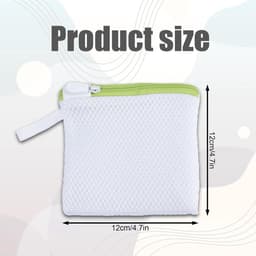 8 delicate mini-wasmachine-tassen, toilettas van net, kleine waszak van fijn mesh, polyester, opbergzakken van honingraat — thumbnail 5