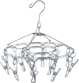 MSV Ronddroogrek van Roestvrijstaal – Sokkendroogrek voor Sokken en Lingerie – Compact Droogrek met Individuele Ophanging — thumbnail 1