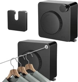 Uittrekbare Waslijn - Wand Waslijn - Kleding Drogen - Anti Doorhangen - 4.8 Meter - Zilver — thumbnail 1