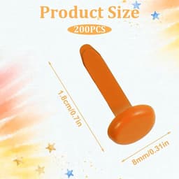 Patroonzakklemmen 200 stuks - Ronde kopklemmen - Metalen briefklemmen - Veelkleurig - Voor school/kantoor/scrapbooking - Hoogwaardig ijzer - Brads — thumbnail 3