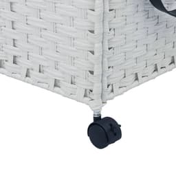 vidaXL - Wasmand - op - wielen - 60x35x60,5 - cm - rattan - wit — thumbnail 4