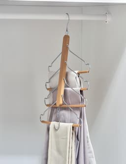 17122 Mehrfach-Kleiderbügel 40 x 41 cm, Buche / Metall Beige — thumbnail 5