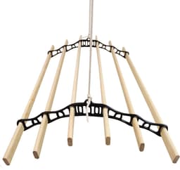 Droogrek Ophangbaar - Zwart - 2.4 meter - plafond wasrek — thumbnail 5