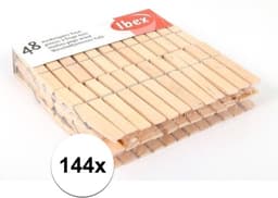 Wasknijpers - 48x - hout - knijpers - wasspelden - wasgoed ophangen — thumbnail 4