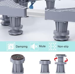 Washing Machine Stand - Adjustable Dryer Stand with 4 Heavy Feet - Increase 18cm/7inch Height - Max Load 400kg - Base Stand for Refrigerator - Household Appliances - Moendergo — thumbnail 5