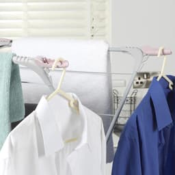 Three-Tier Clothes Airer Drying Rack - 15 Metre Drying Space - Four Side Wings - Ideal For Hangers - Pink/Grey - 64 x 45 x 138 cm - Indoor & Outdoor Drying — thumbnail 2