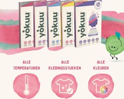 YOKUU Probiotische Wasstrips - 128 Wasbeurten - Zomerbloemen Geur - Reis Wasmiddel - Ultra Geconcentreerd en Voorgedoseerd - Ecologisch Wasproduct — thumbnail 5