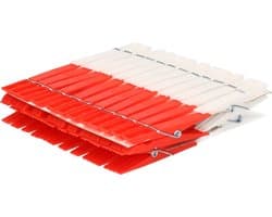 Wasknijpers gekleurd - 48x stuks - plastic wasgoedknijpers - Knijpers/wasspelden voor wasgoed