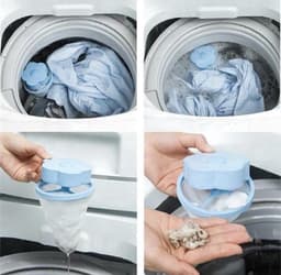 IBBO Shop - Wasmachine filter - Wasmachine reiniger - Wasmachine vuilreiniger - Wasmachine cleaner - Herbruikbaar - Wasfilter - Schoonmaakmiddel - Vuil verwijderen - Drijvend vangnet - Haarvanger - Haar vanger - Ontstopper - 2 stuks — thumbnail 3