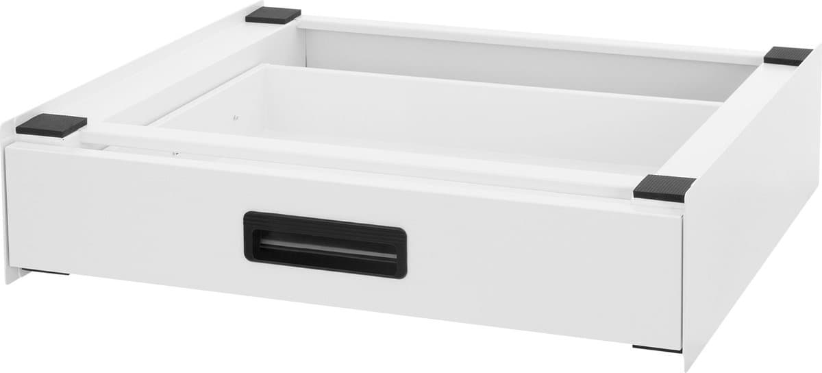 Tussenbouwframe voor wasmachine Aansluitframe met lade 60,5x54 cm in wit ML-Design — afbeelding 1