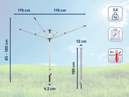 Leifheit Linolift 500 Droogmolen - 50 m — thumbnail 2