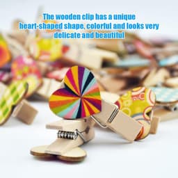 Kleurrijke Wasknijpers met Hartjes - Decoratieve Clips - 50 Stuks — thumbnail 4