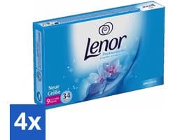 Lenor - Droogtrommeldoekjes - Aprilfris - Textielverfrisser - 34 Doekjes - Voordeelverpakking - 4 stuks — afbeelding 1
