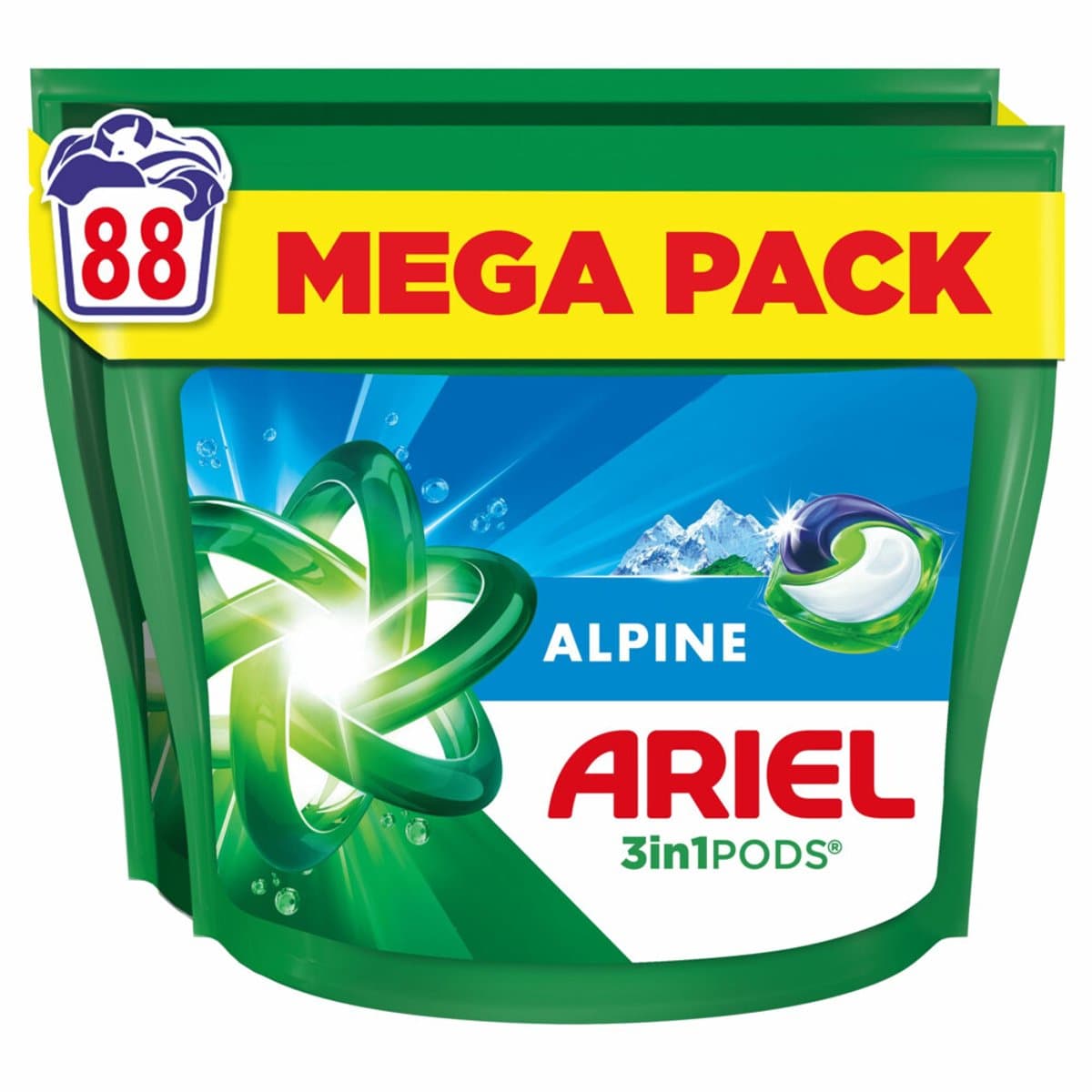 Ariel 3in1 Wasmiddel Pods Alpine 88 stuks — afbeelding 1