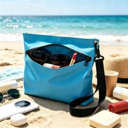 Tassen met ritssluiting, multifunctioneel, 2 maten, 6 kleuren, voor reizen, strand, zwembad, vissen, Blauw, modelo mediano, Waterdichte tas — thumbnail 5