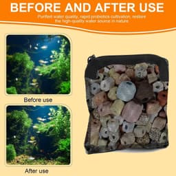 Filterzakken voor Aquariummedia - Zwart - Herbruikbaar Fijnmazig Polyester - Voor Ringen en Filterstenen — thumbnail 2