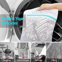 Set van 5 Herbruikbare Mesh Wasnetten voor Delicate Kleding, Ondergoed en Babykleding - Duurzaam en Geschikt voor Wasmachine — thumbnail 4