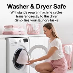 4 Wasnetten voor de Wasmachine, Dikke Netten, 18 x 19 cm, Ondersteuning voor Kleding en Delicate Items — thumbnail 2