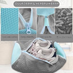 Schoenwaszak - Microvezel - Grijs - 2 stuks — thumbnail 2