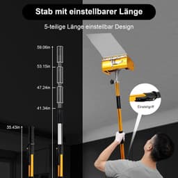 Droogbouwtroffel Drywall Flat Finishing Gereedschapsset, met draaibare droogbouwtroffel en verstelbare handgreep voor huisrenovatie — thumbnail 4
