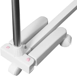 DESMIU Droogtoren – Inklapbaar Met Wielen – 136,5 Bij 55 Bij 154 cm – Kunststof en Roestvrij Staal – Zilver – Voor Binnen en Buiten — thumbnail 2