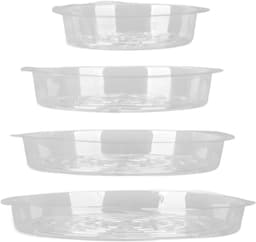 Set van 20 Schotels voor Planten - 15,2 Cm, 20,3 Cm, 25,4, 30,5 - Transparant Plastic voor Interieur en Buitenkant — thumbnail 3