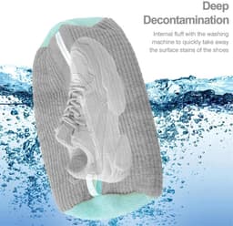 Waszak Voor Schoenen Cilindrische Schoenwaszak Wasnet Waszak Wasmachine Beschermtas Voor Sneakers Schoenen Organizer Tegen Vervorming en Slijtage (Grijs) — thumbnail 2
