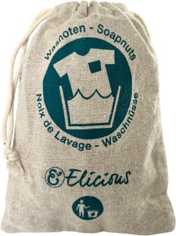 Elicious® - Wasnoten - Startset met waszakje - 150 gram - Zeepnoten - Natuurlijk Wassen - Natuurlijk Kledingwasmiddel - Natuurlijk Vaatwasmiddel - Plasticvrij — thumbnail 5