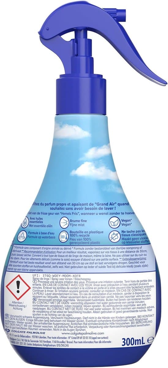 SOUPLINE - 3D Laundry Mist - Spray to refresh your laundry - Perfumes instantly - Ideal addition to your fabric softener - Pack of 2 x 300 ml — afbeelding 1