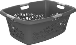 Rotho Wasmand Flowers 65 x 49 x 26 cm 50 l Kunststof Grijs — thumbnail 1