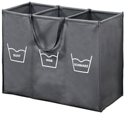Wassorteerder - 150 L - Sorteer wasmand op Temperatuur - 30° 60° 90° - Wasbasket - Wasmand met 3 Vakken - 74 x 36 x 59.5Cm - Grijs — thumbnail 4