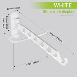 Opvouwbare kledinghaak voor wand, ruimtebesparend en multifunctioneel - ideaal voor balkon, badkamer en wasruimte — thumbnail 3