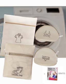 Organizer waszakken set 4 - delig- was net met pak kleurbeschermerdoek - waszak 4 soorten - Waszak bh - Waszak ondergoed- Waszak sokken - Waszak shirt blouse - Wasmachine zakjes - Laundry bag set- Home — thumbnail 1