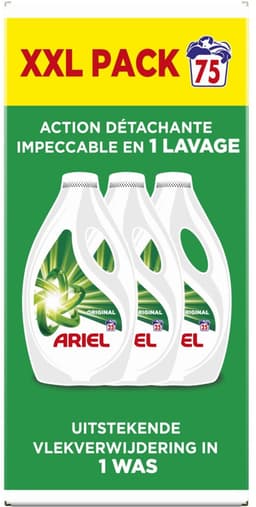 Ariel Vloeibaar Wasmiddel Original 25 Wasbeurten - 3 x 1,125 liter - Voordeelverpakking — thumbnail 4