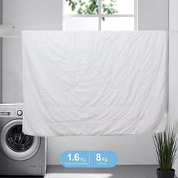 Intrekbare waslijn - Compacte intrekbare, aan de muur gemonteerde draagbare waslijn - voor gebruik binnen of buiten in wellnessruimte, woonkamer of terras - 3,75 m - 5 snoeren — thumbnail 3