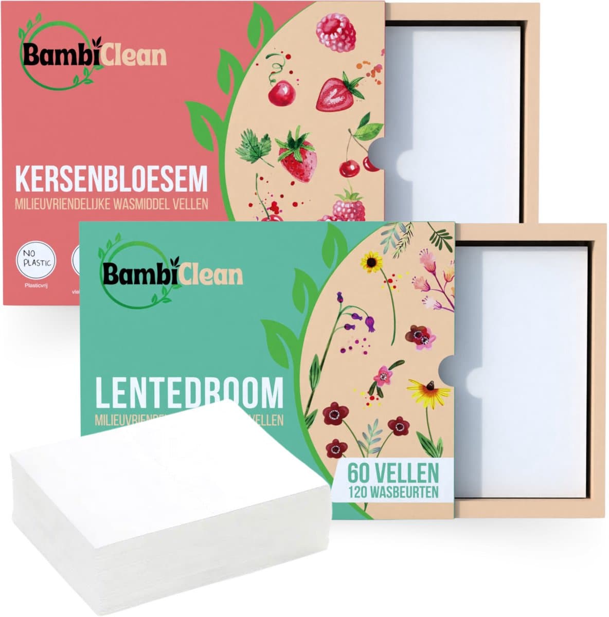 BambiClean Wasstrips Voordeelverpakking - 240 wasbeurten - Milieuvriendelijke Wasmiddeldoekjes - Wasmiddel Strips Proefpakket — afbeelding 1