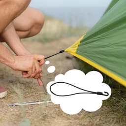 28 Stuks Multifunctionele Expanders met Haken - Herbruikbare Elastische Touwen voor Dekzeilen en Camping - 25 cm - Zwart — thumbnail 4