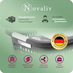 Novaliv 3-pack wasbak met 3 handgrepen 25L antraciet, wasboxset wasemmer wascontainer voor badkamerwas vuile was, wasbakken wasmand opbergmand verzamelbox — thumbnail 3