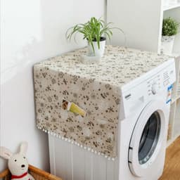 Stofhoes Koelkast en Wasmachine - Set van 2 Stofhoezen van Katoen - Met Opbergzak - 130x55cm — thumbnail 5