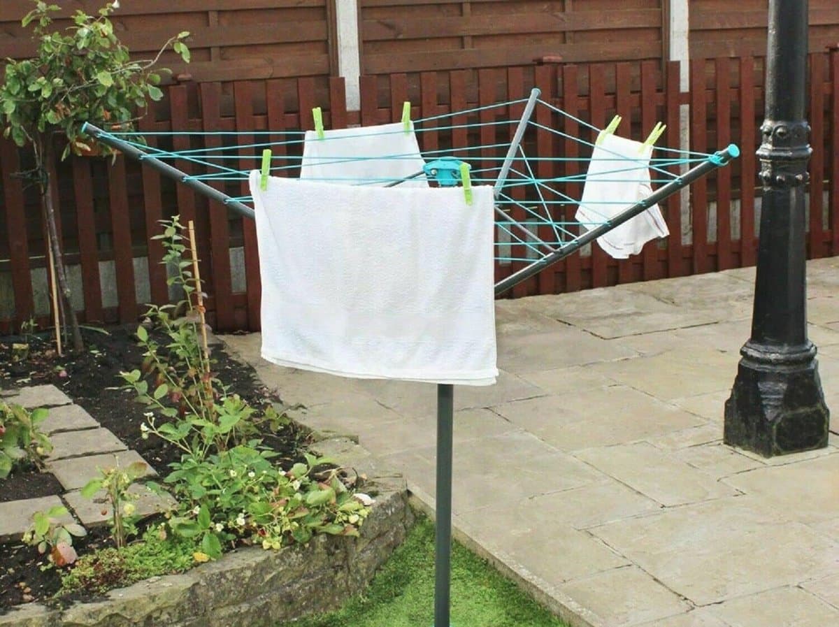Rotary Boom Paraplu Systeem - 3 Armen, 30 m Tuin Kleding Droger — afbeelding 1