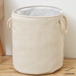 Terra - Wasmand - Wasmand Inklapbaar - Opvouwbare Wasmanden - 35 cm x 40 cm - Stijlvolle en Ruimtebesparende Wasmand voor Optimale Wasorganisatie - Engelse Stijl Wasmanden - Licht — thumbnail 1