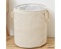 Terra - Wasmand - Wasmand Inklapbaar - Opvouwbare Wasmanden - 35 cm x 40 cm - Stijlvolle en Ruimtebesparende Wasmand voor Optimale Wasorganisatie - Engelse Stijl Wasmanden - Licht — afbeelding 1