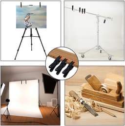 Ibenzoa® Universele Zwarte Nylon Veerklemmen Set van 8 voor Creatieve Projecten en Fotostudio's — thumbnail 4