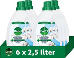 Dettol Antibacterieel Desinfectiemiddel voor wasgoed Fris - 6 x 2,5L - Wastoevoeging - Voordeelverpakking — thumbnail 1