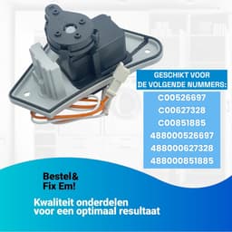 Fixem Geschikt voor Whirlpool Indesit - Afvoerpomp Wasdroger - 220-240V 13W 50Hz - Vervangt 488000627328, 488000851885, C00627328 - Condensafvoerpomp - Waterpomp - Motorpomp - Droger Onderdelen — thumbnail 5