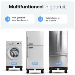 Wasmachine Verhoger - Geschikt voor Droger, Koelkast, Vaatwasser en Vriezer - Wasmachine Kast - Opbouwmeubel - Verstelbaar - Luft — thumbnail 4