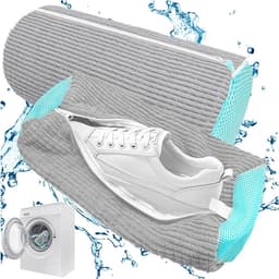 2-pack schoenwaszak - 39x19cm anti-deformatie schoenwaszak - mesh schoenwaszak - duurzame pluche waszak - herbruikbare wasmachinezak - beschermt schoenen en wasmachine tegelijkertijd - geschikt voor de meeste soorten en maten schoenen — thumbnail 1