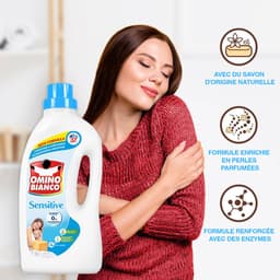 Omino Bianco Sensitive - Vloeibaar wasmiddel - 6 x 1.48 L - Geconcentreerd — thumbnail 3
